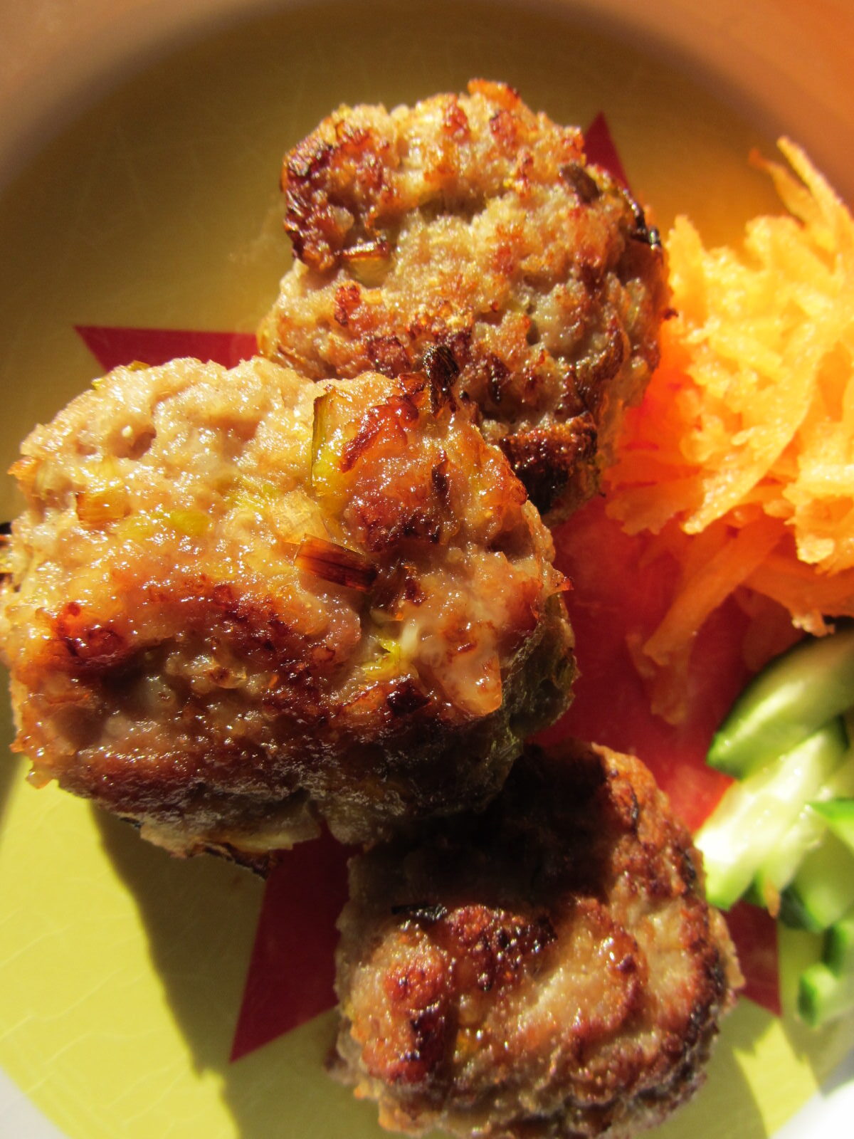 Pork Parmesan and Leek Patties