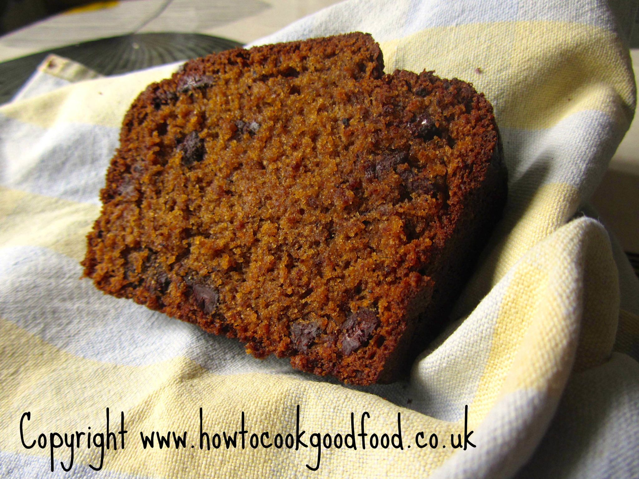 Spiced pumpkin, rum choc chip loaf