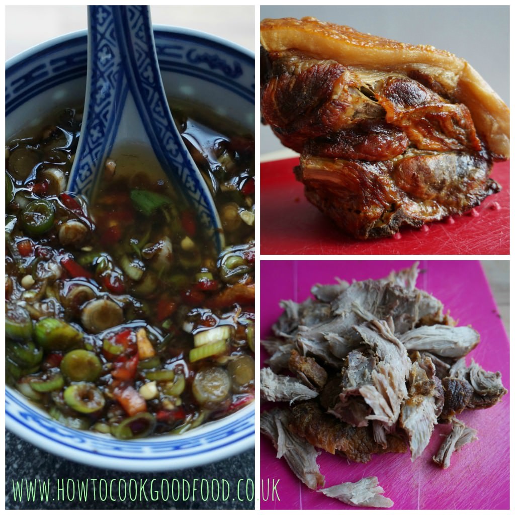 Roast pork & aubergine noodle salad pork & aubergine noodle salad