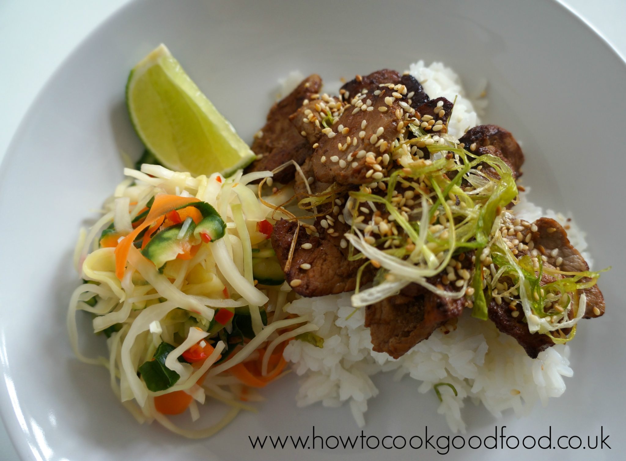 Japanese style marinaded pork