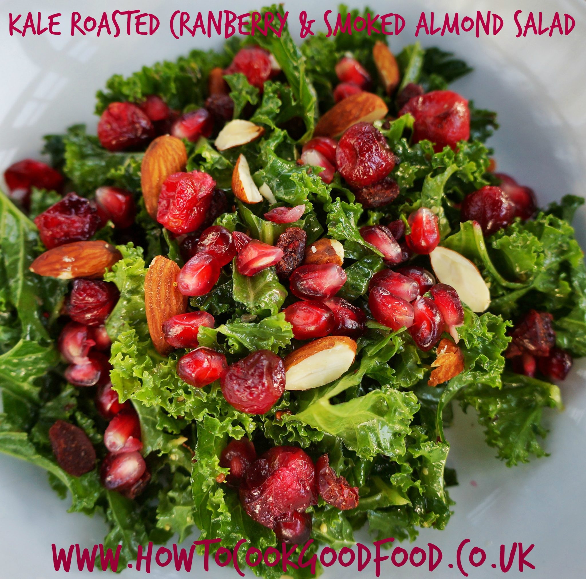 Kale, roasted cranberry and smoked almond salad