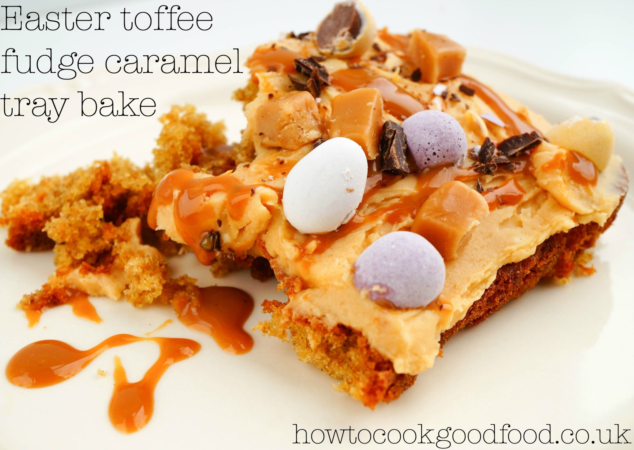 Easter Toffee Fudge Caramel Traybake
