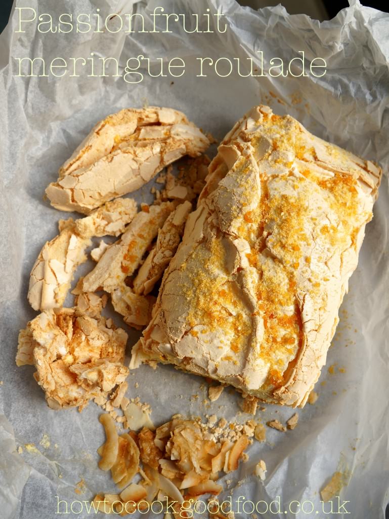 passionfruit meringue roulade