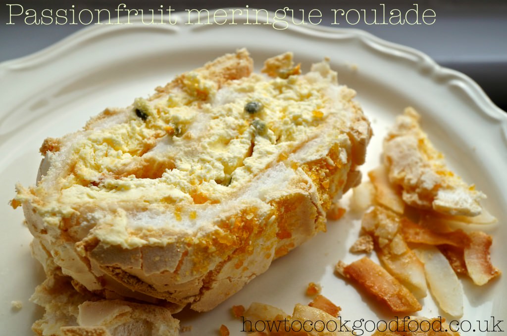 passionfruit meringue roulade