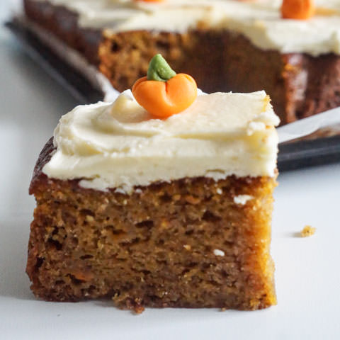 spiced pumpkin traybake