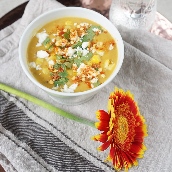 spiced sweetcorn soup
